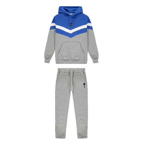 Trapstar V Stripe Tracksuit - (BLACK/BLUE/GREY)