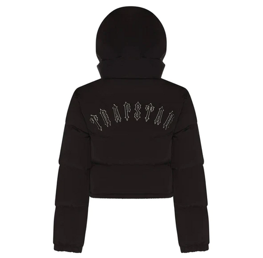 Trapstar Women's Irongate Detachable Hooded Puffer Jacket - (BLACK)