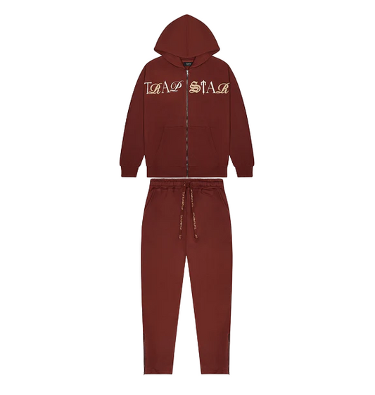 Trapstar Script Zip Through Tracksuit - (ZINFANDEL)