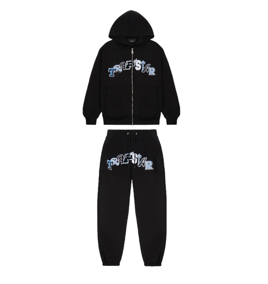 Trapstar Wildcard Tracksuit - (BLACK/BLUE)