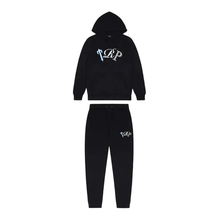 Trapstar TRP Tracksuit - (BLACK/ICE BLUE)