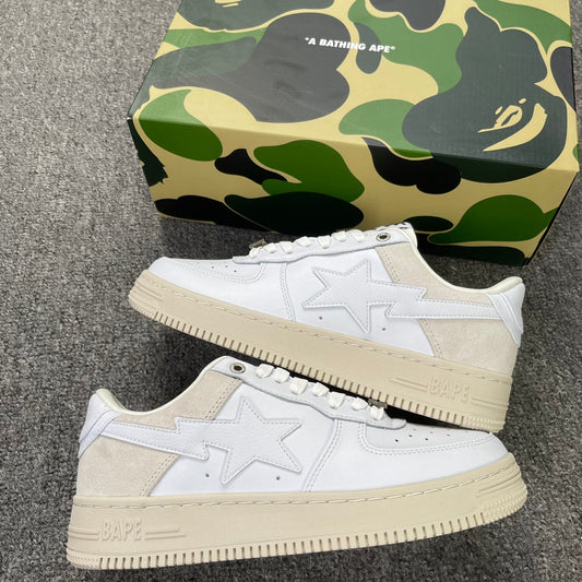 A Bathing Ape Bapesta - (CREAM/WHITE)