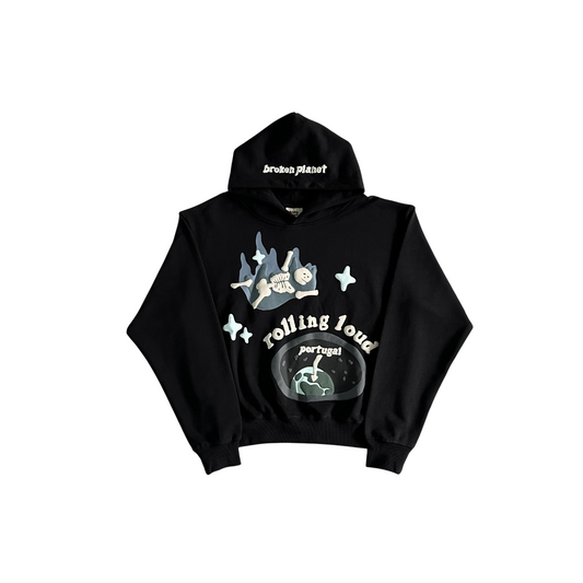 Broken Planet Rolling Lound Hoodie - (BLACK)
