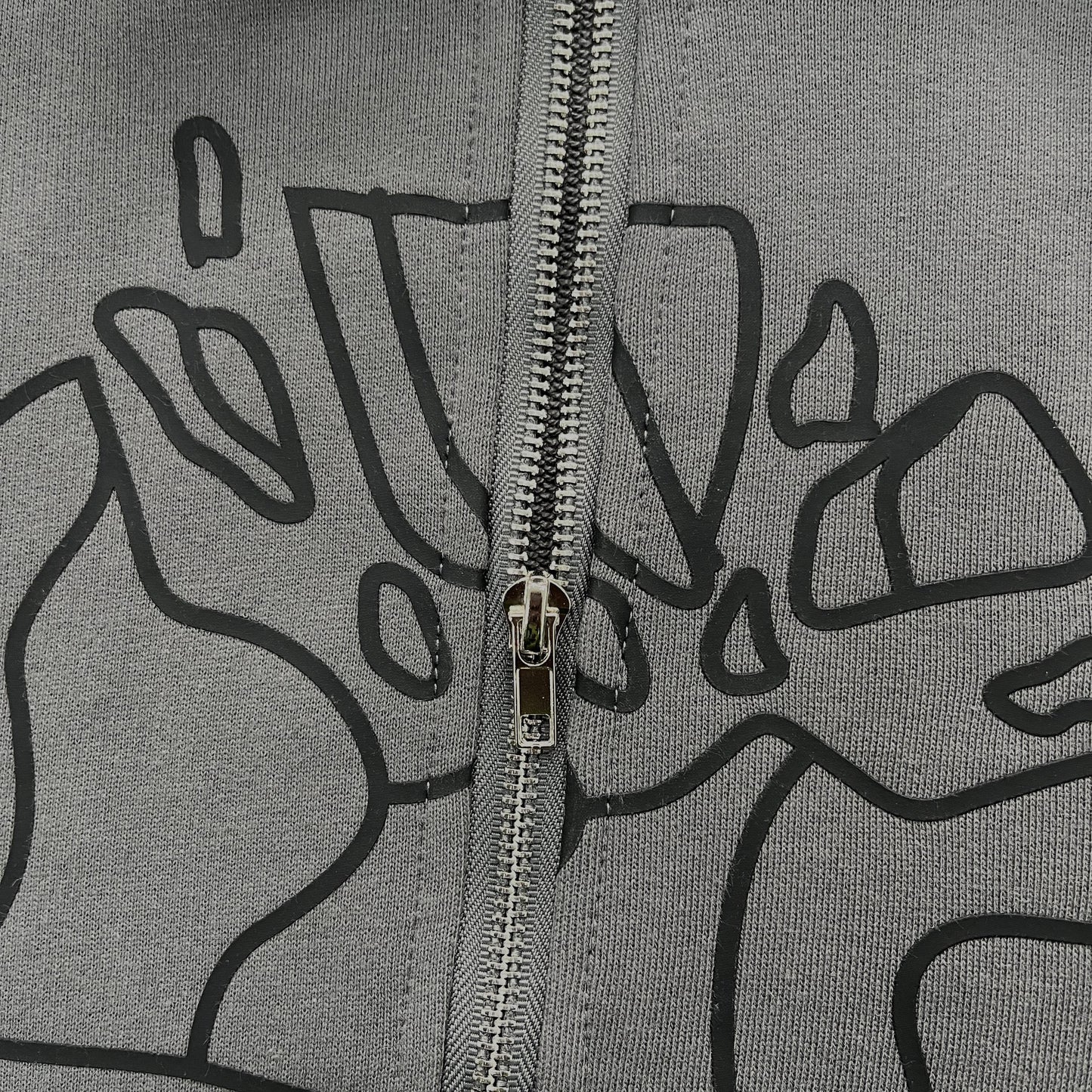 Broken Planet Going To Outer Space Zip Hoodie Grey