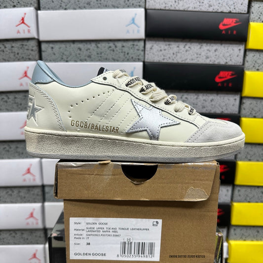 Golden Goose Ball Star Cream Light Blue