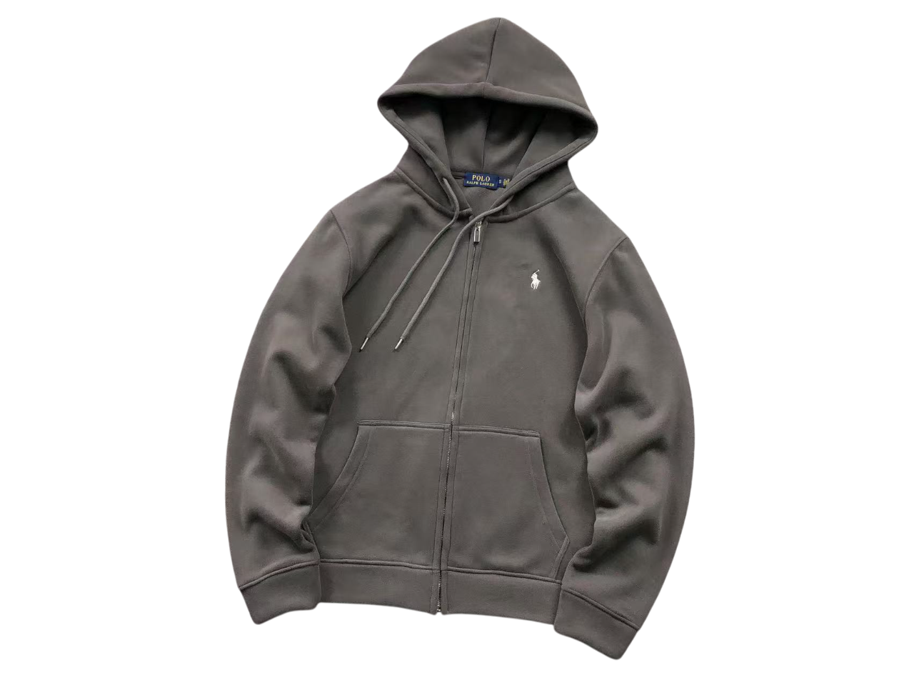 Ralph Lauren Classic Zip Hoodie - (SLATE GREY)