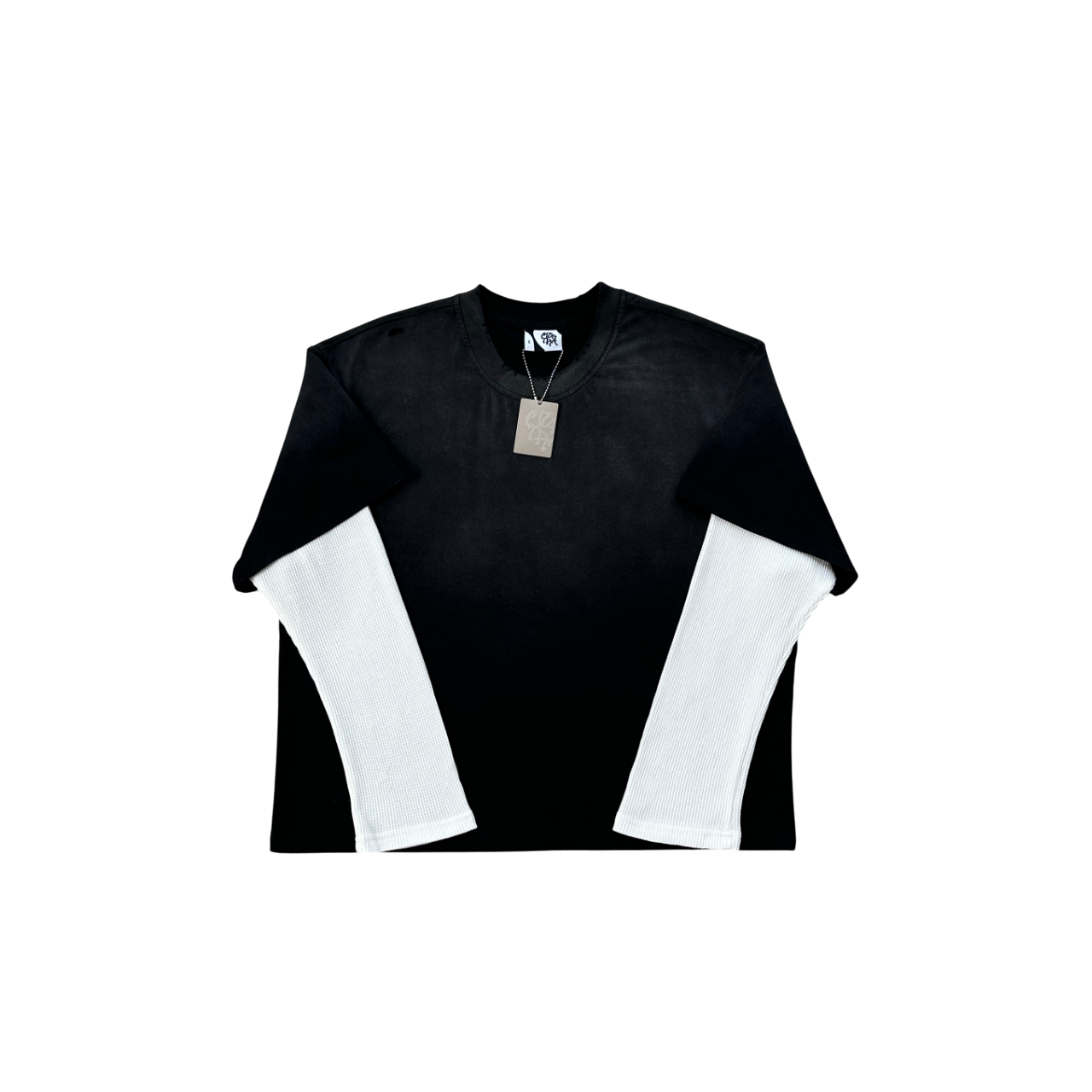 Mertra Washed Longsleeve - (BLACK/WHITE)