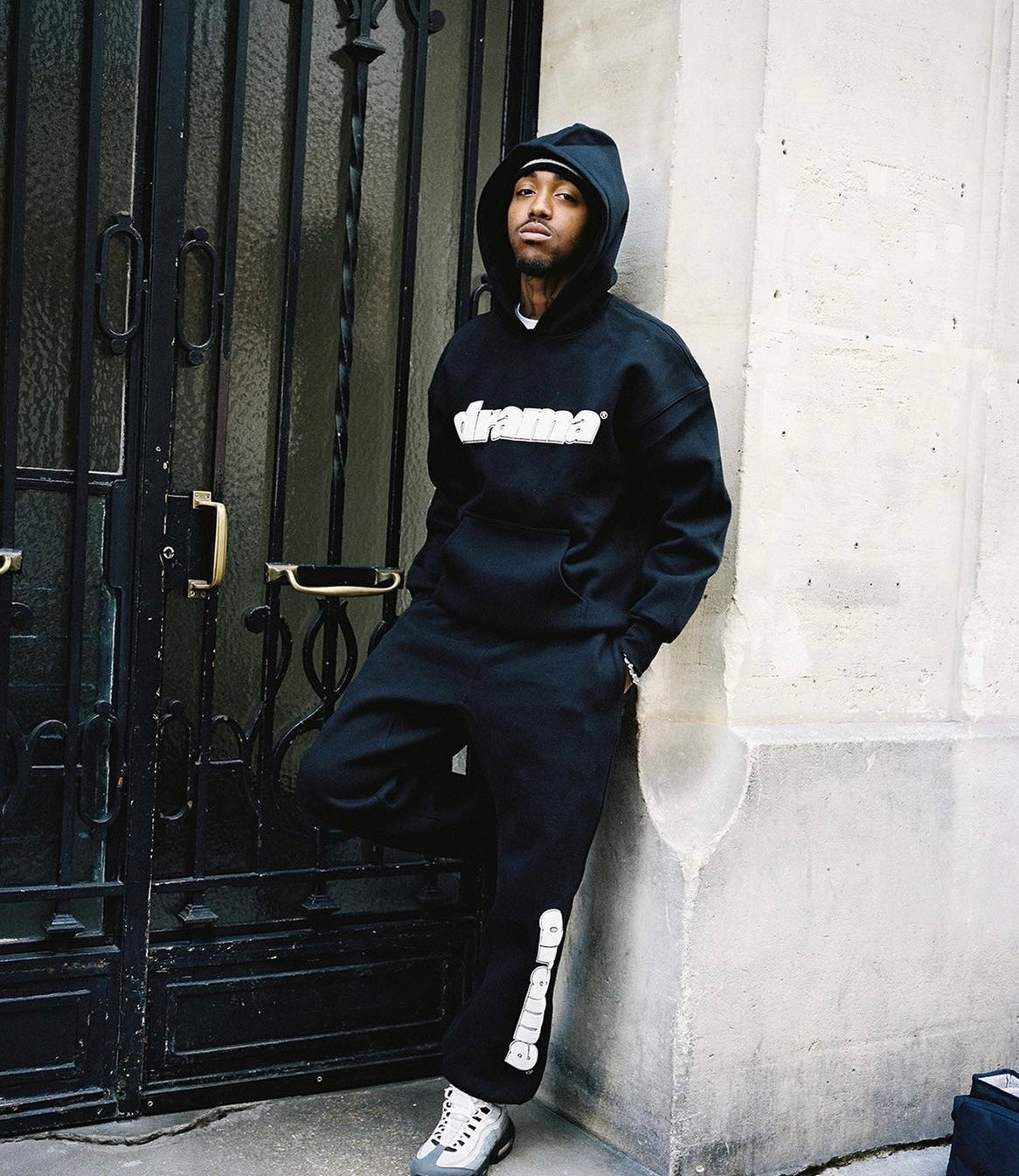 Drama Call Foam Hoodie Black/White