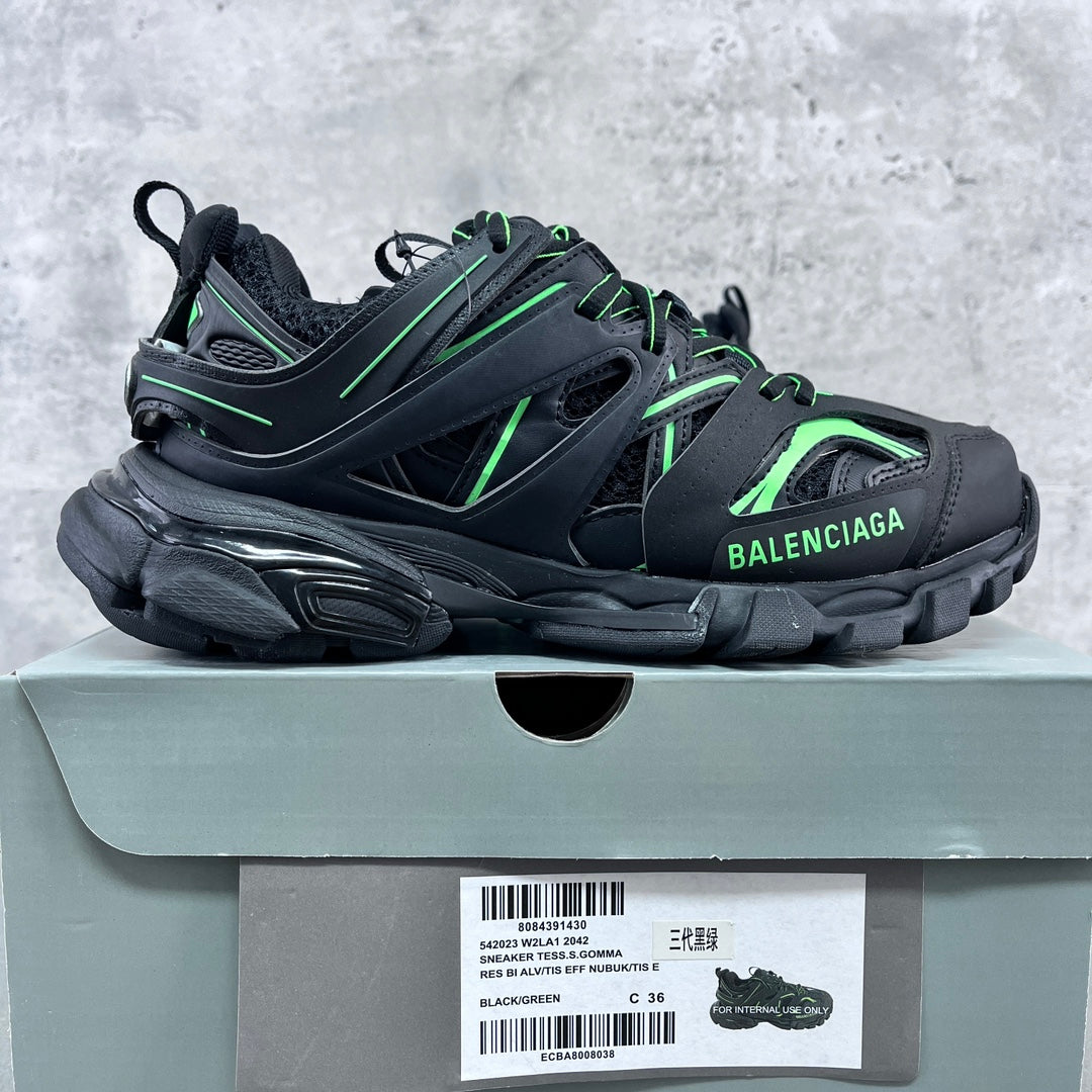 Balenciaga Track 3.0 - (BLACK/GREEN)