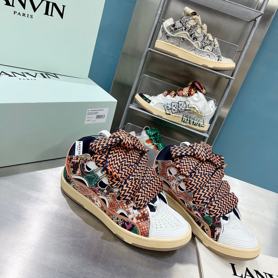 Lanvin Curb - (PYTHON ORANGE)