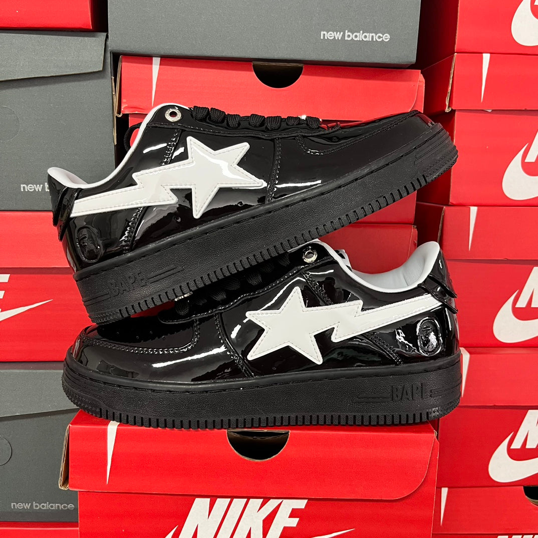 A Bathing Ape Bapesta - (TRIPLE BLACK/WHITE)