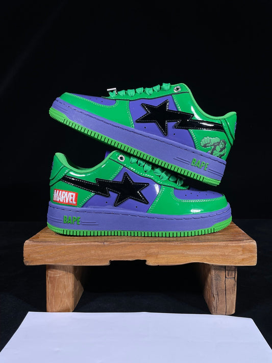 A Bathing Ape Bapesta Marvel Edition - (THE INCREDIBLE HULK)
