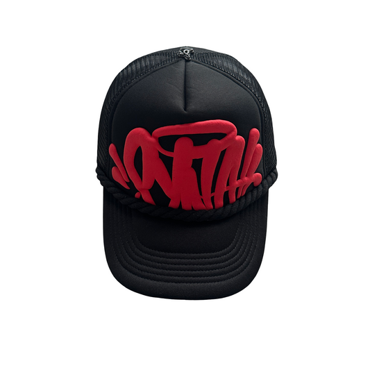 Syna Trucker Cap - (BLACK/RED)