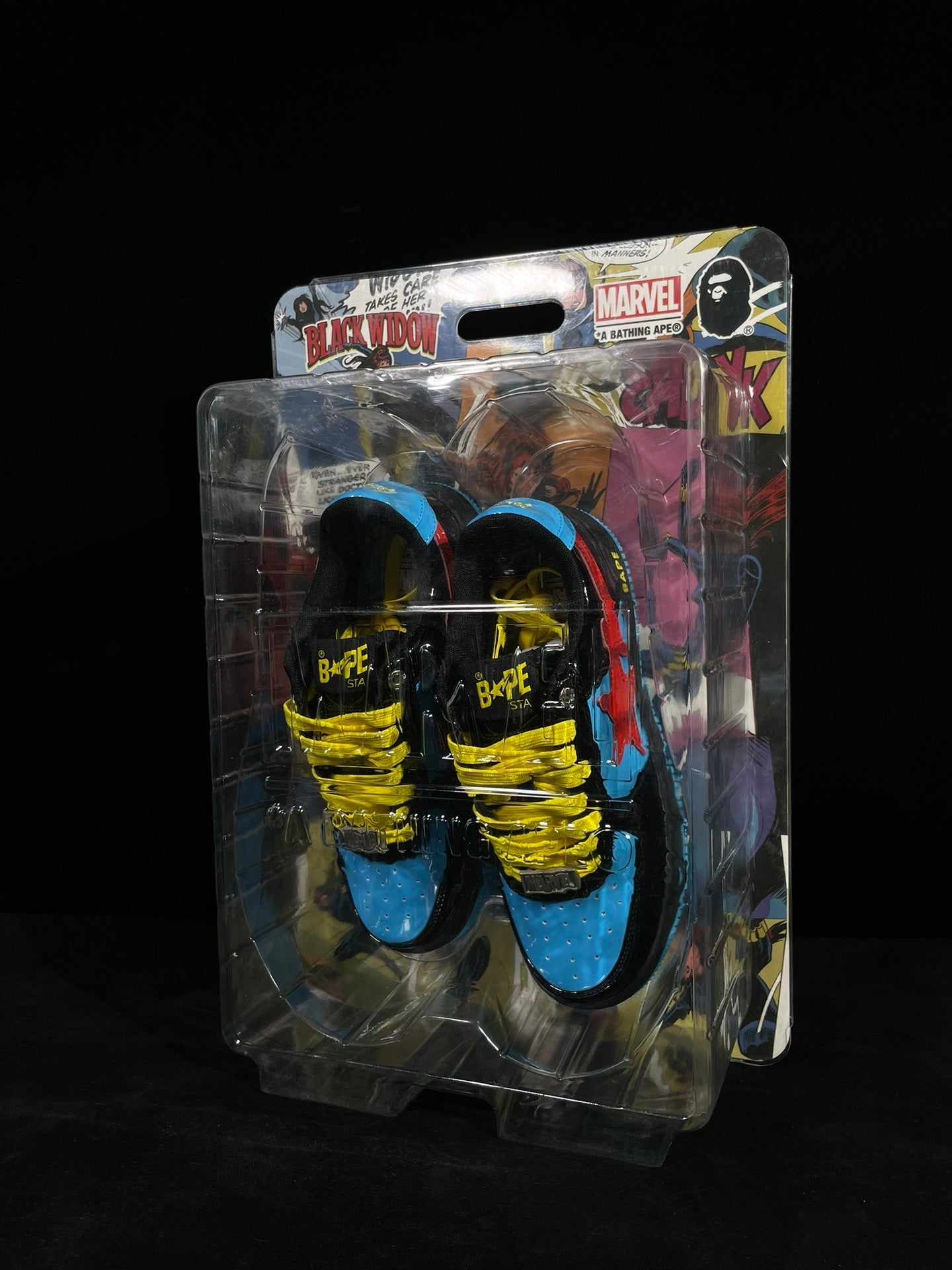 A Bathing Ape Bapesta Marvel Edition - (BLACK WIDOW)