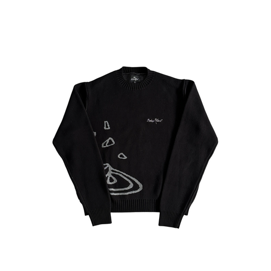 Broken Planet Outer Space Sweater - (BLACK/WHITE)