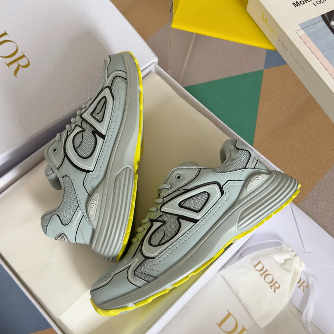Dior B30 Ice Grey/Neon Yellow