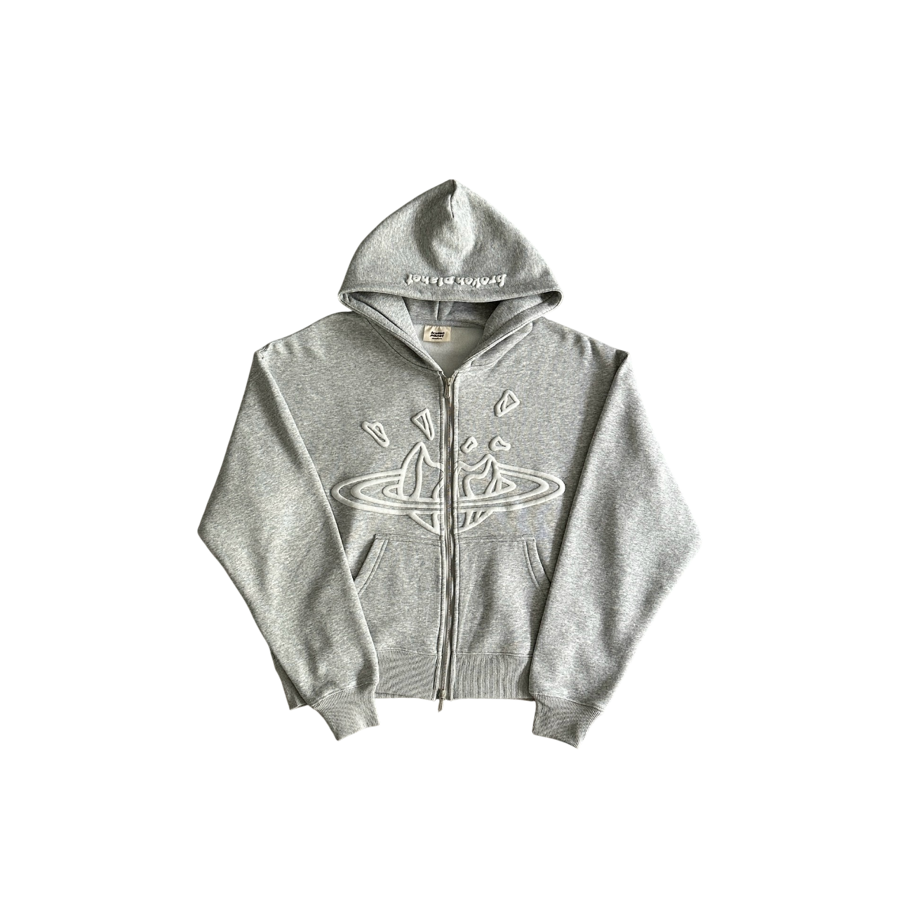 Broken Planet Classic Zip Hoodie - (GREY)