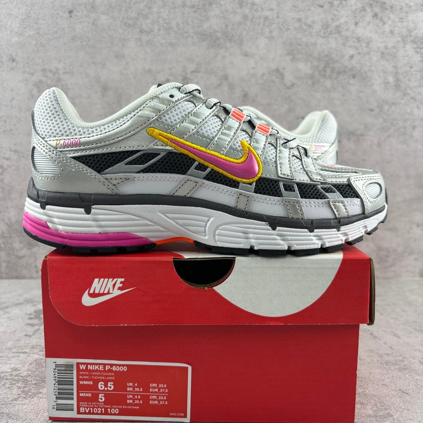 Nike P-6000 White Laser Fuchsia