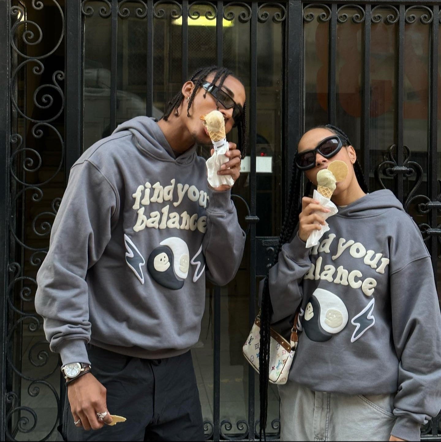 Broken Planet Find Your Balance Hoodie - (GREY)