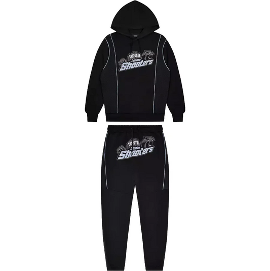 Trapstar Shooters Technical Hoodie Tracksuit - (BLACK/BLUE)