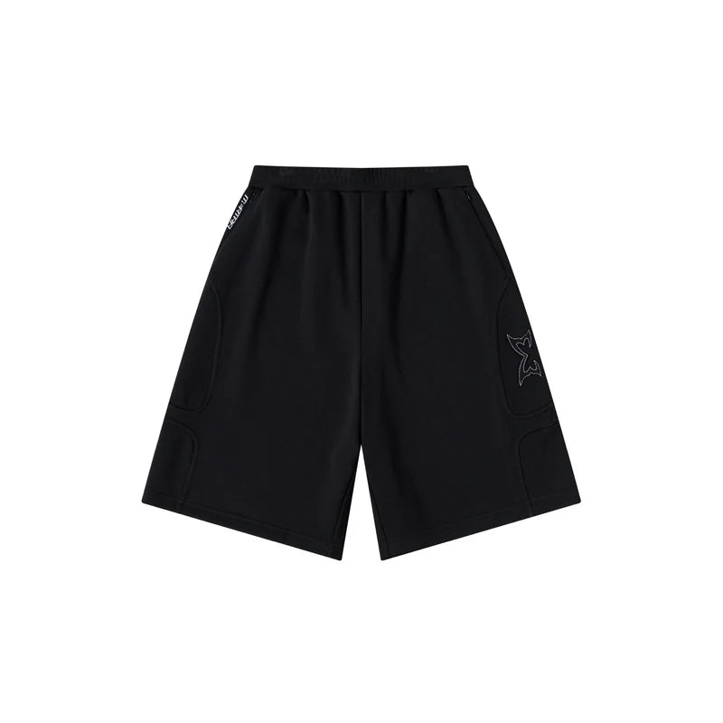MERTRA Split Panel Shorts Black