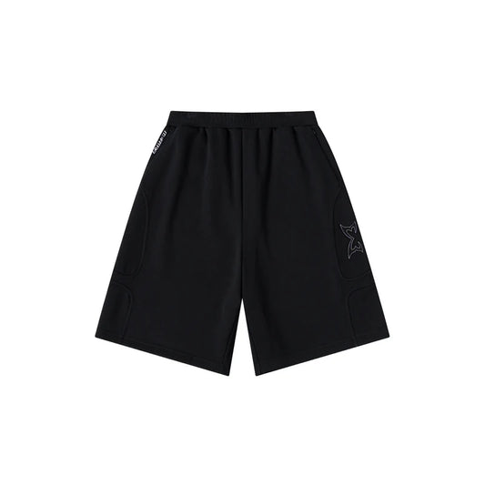 MERTRA Split Panel Shorts Black