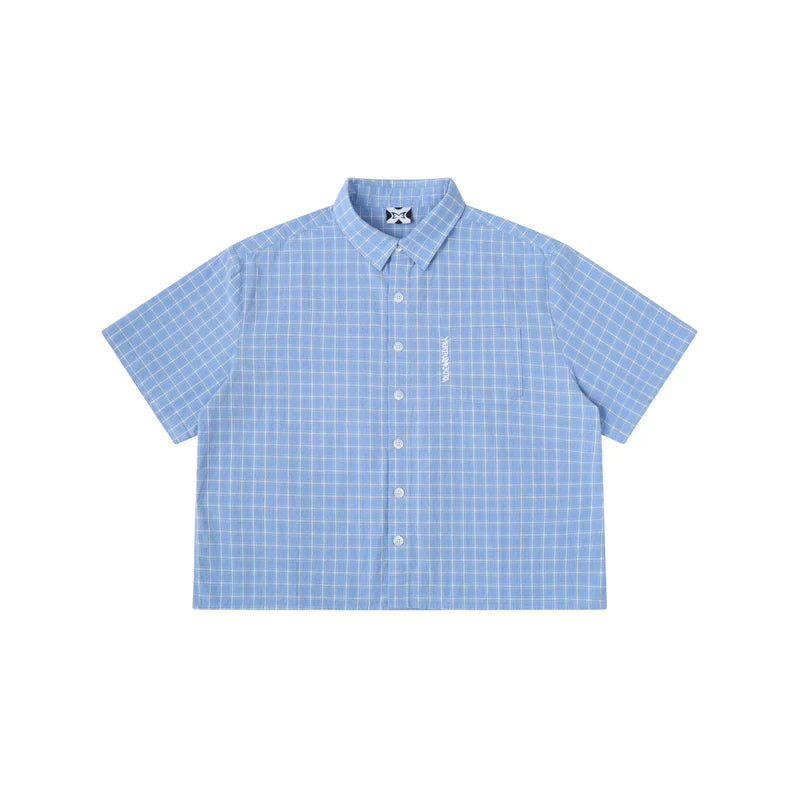 MERTRA Plaid Shirt Light Blue
