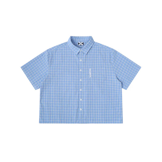 MERTRA Plaid Shirt Light Blue