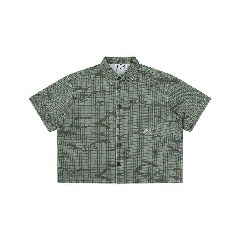 MERTRA Grid Camo Shirt Green