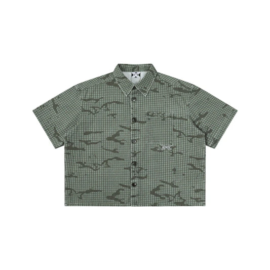 MERTRA Grid Camo Shirt Green