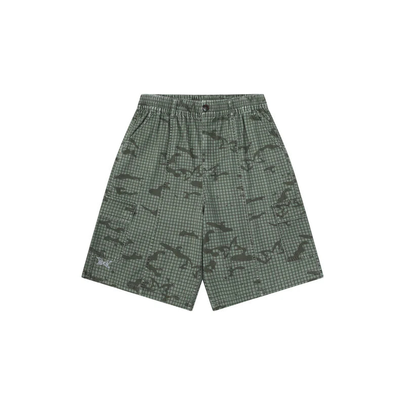 MERTRA Grid Camo Shorts Green