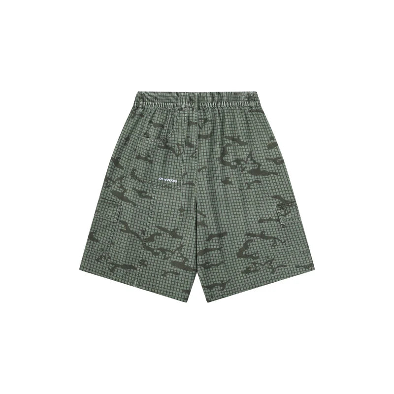 MERTRA Grid Camo Shorts Green