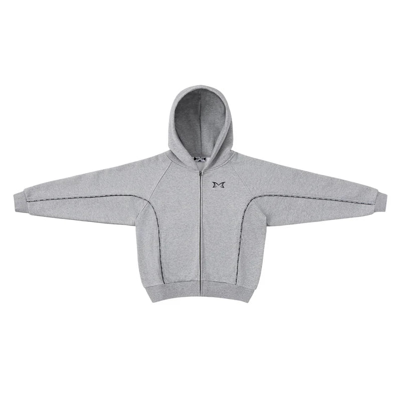 MERTRA Piping Zip Hoodie Grey