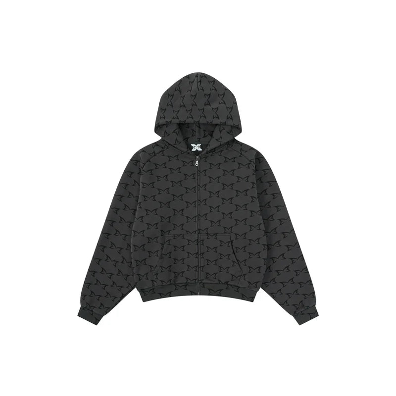 MERTRA Monogram Hoodie Dark Grey