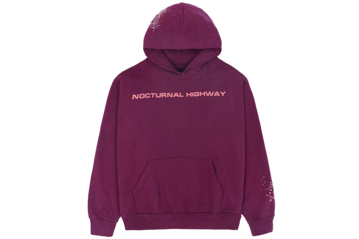 Sp5der Nocturnal Highway Hoodie - (DARK PURPLE)