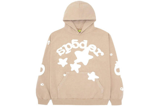Sp5der Beluga Hoodie - (LIGHT BROWN)