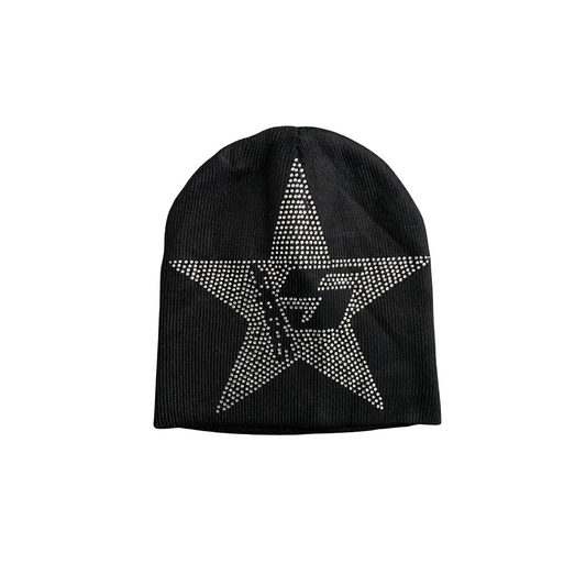 Sp5der Rhinestone Beanie - (BLACK)