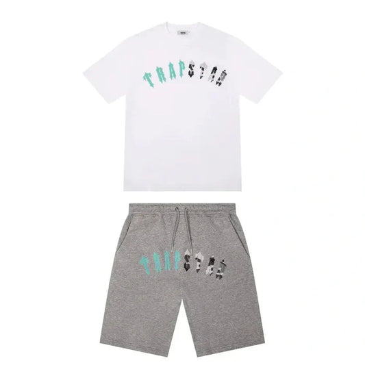 Trapstar Irongate Arch Short Set - (GREY/SEA BLUE)