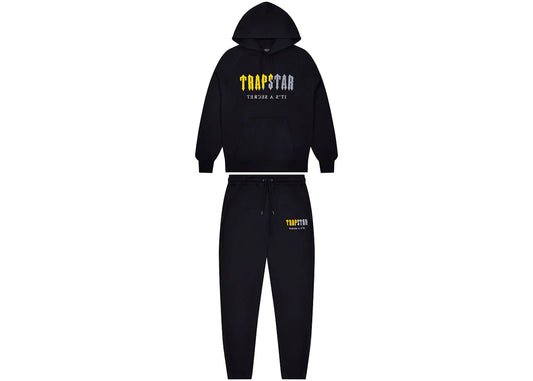 Trapstar Chenille Decoded Hoodie Tracksuit Black/Yellow