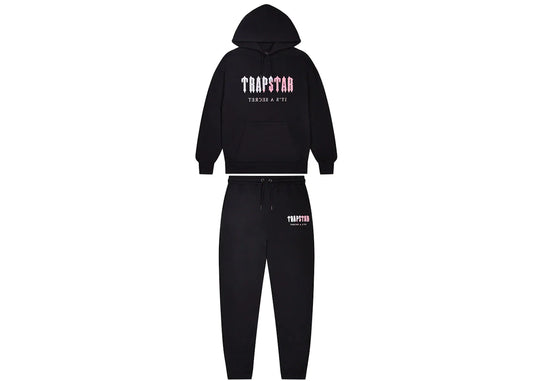 Trapstar Chenille Decoded Hoodie Tracksuit Black/Pink