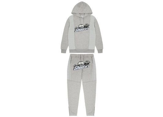 Trapstar Shooters Technical Hoodie Tracksuit Grey/Blue