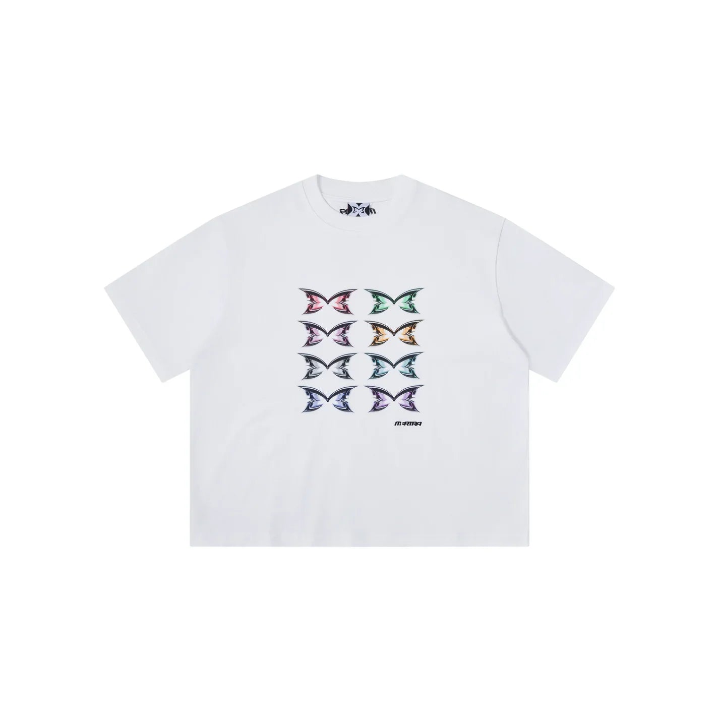 MERTRA Stacked Logo Tee White