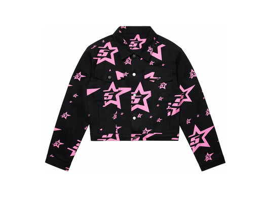 Sp5der 5Star Denim Jacket - (PINK)