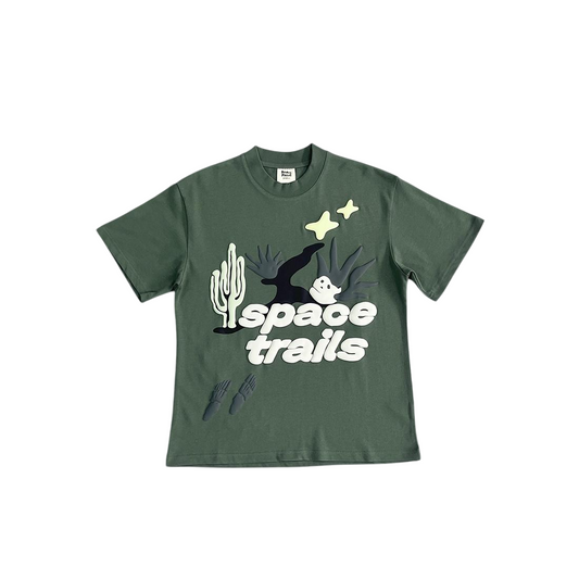 Broken Planet Space Trails Tee - (GREEN)