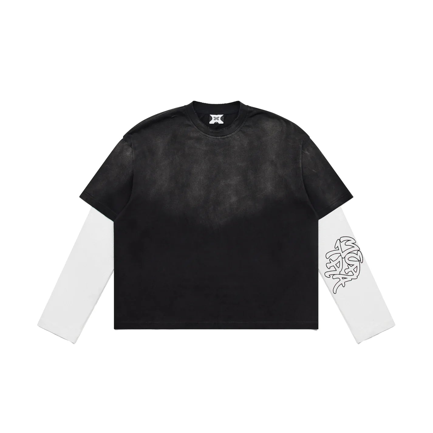 MERTRA Washed Longsleeve Black/White