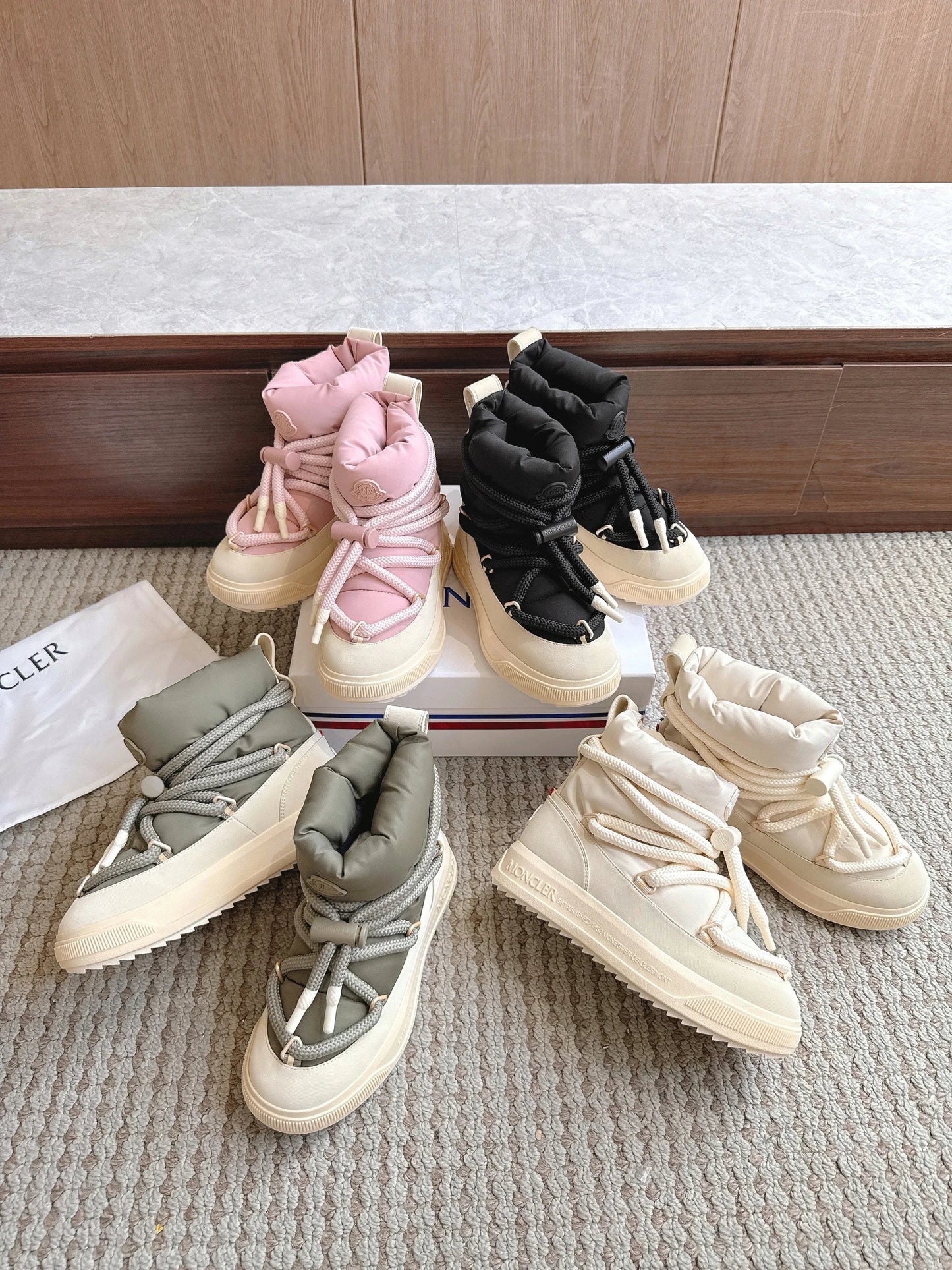 Moncler Altive Mid Snow Boots Sage Green