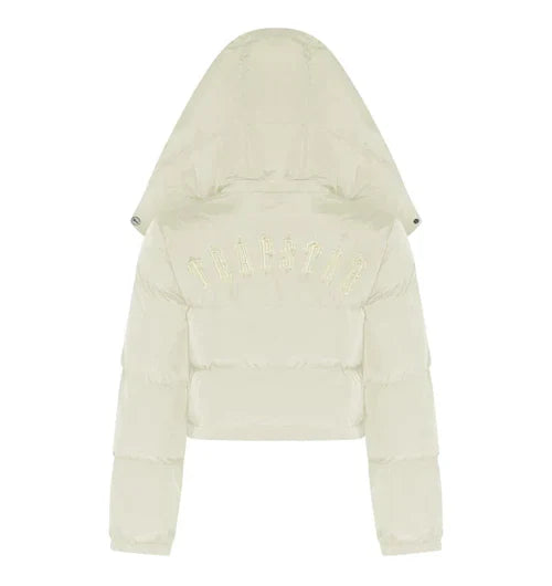 Trapstar Women's Irongate Detachable Hooded Puffer Jacket - (CREAM)