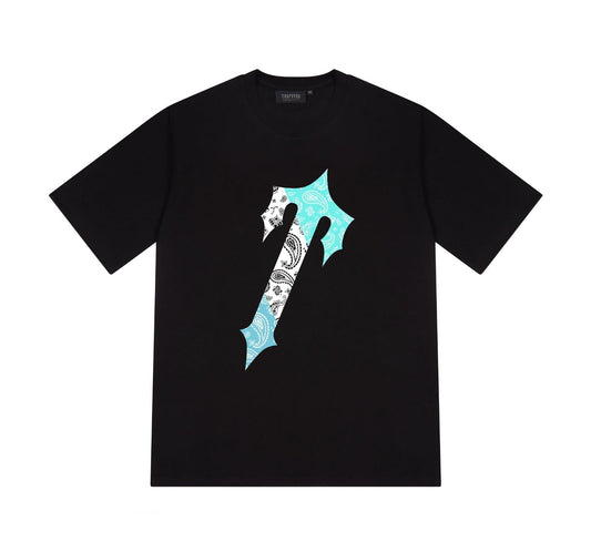 Trapstar Irongate Palsey Tee - (BLACK/TEAL)